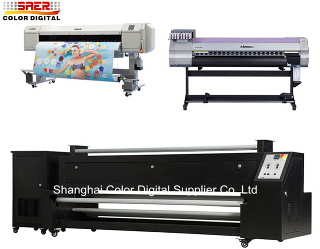 CMYK Printer Tekstil Format Besar Pengumpanan Otomatis 1800dpi 3